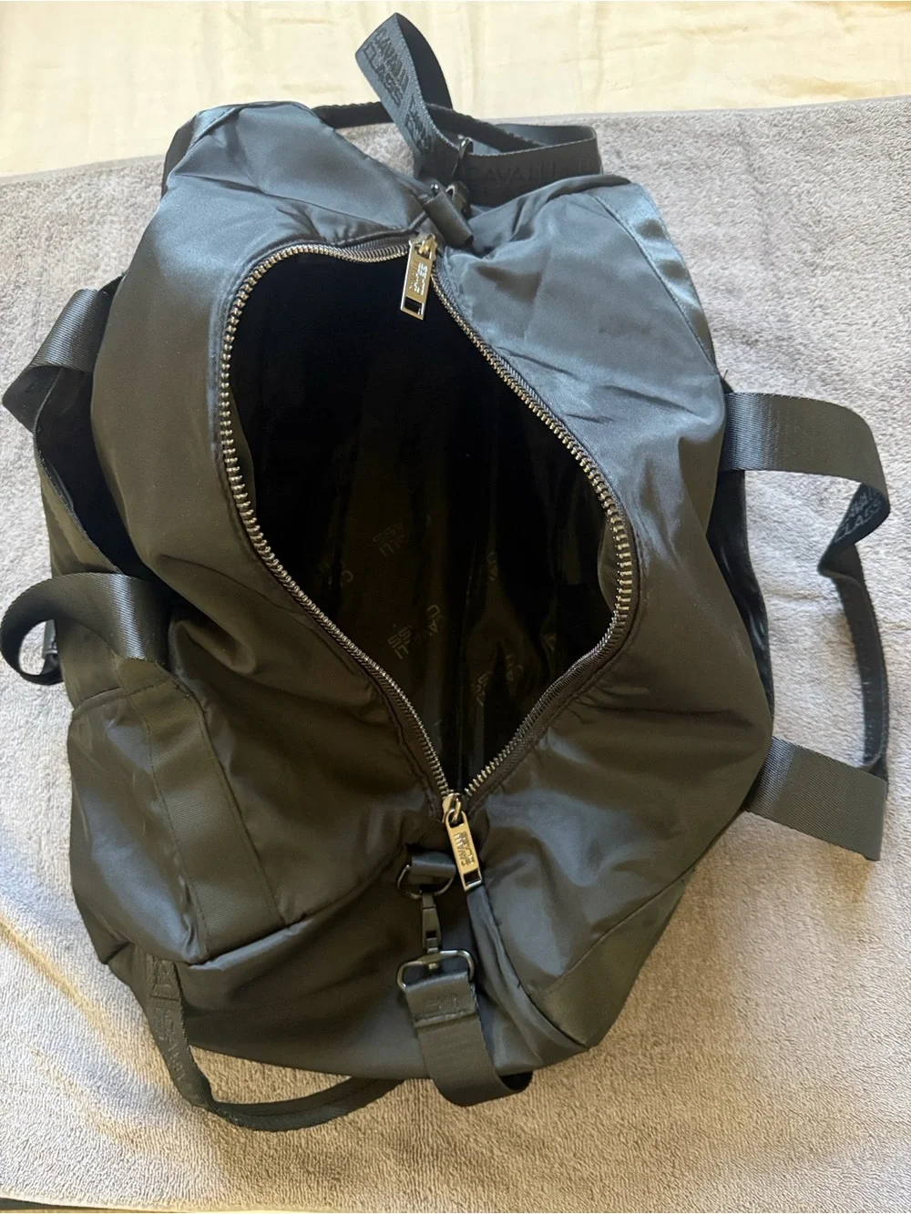 Cavalli Class Men's Black Duffel Bag